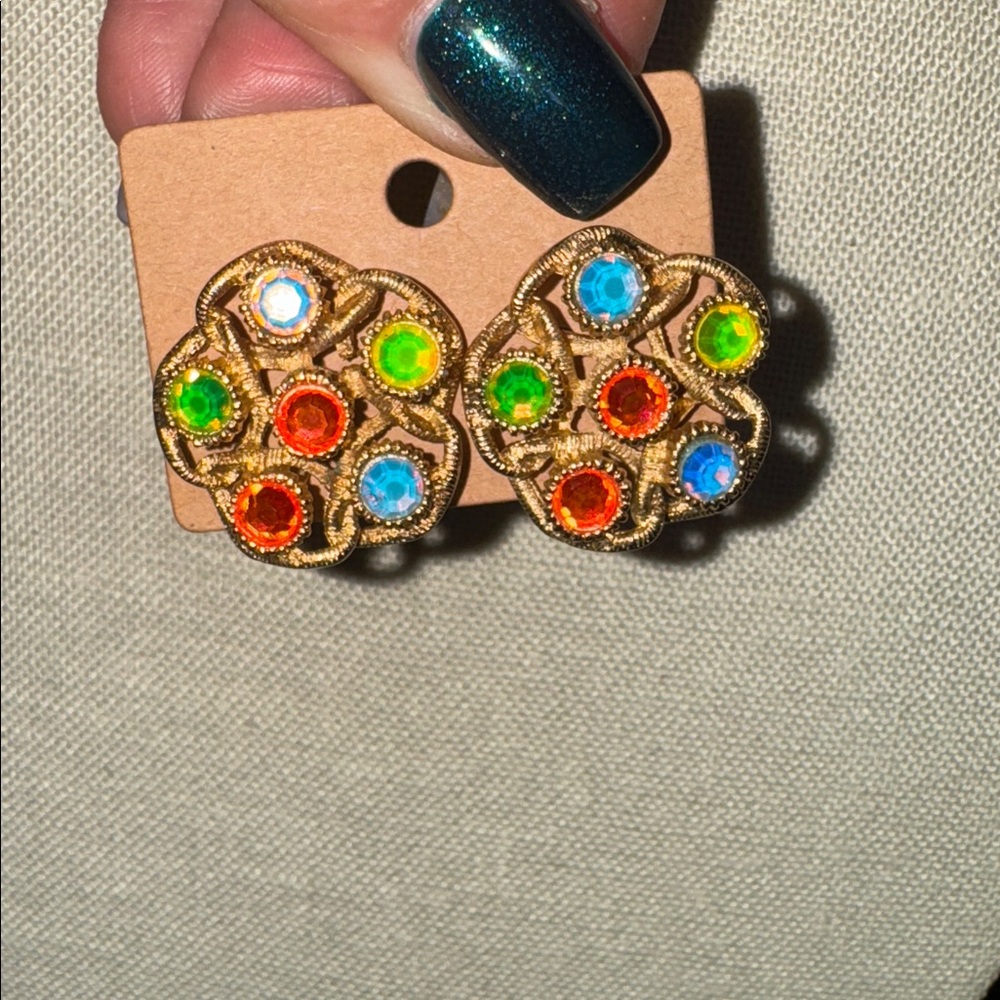 Vintage Sarah Coventry Moon-lite Earrings - Picture 3 of 3